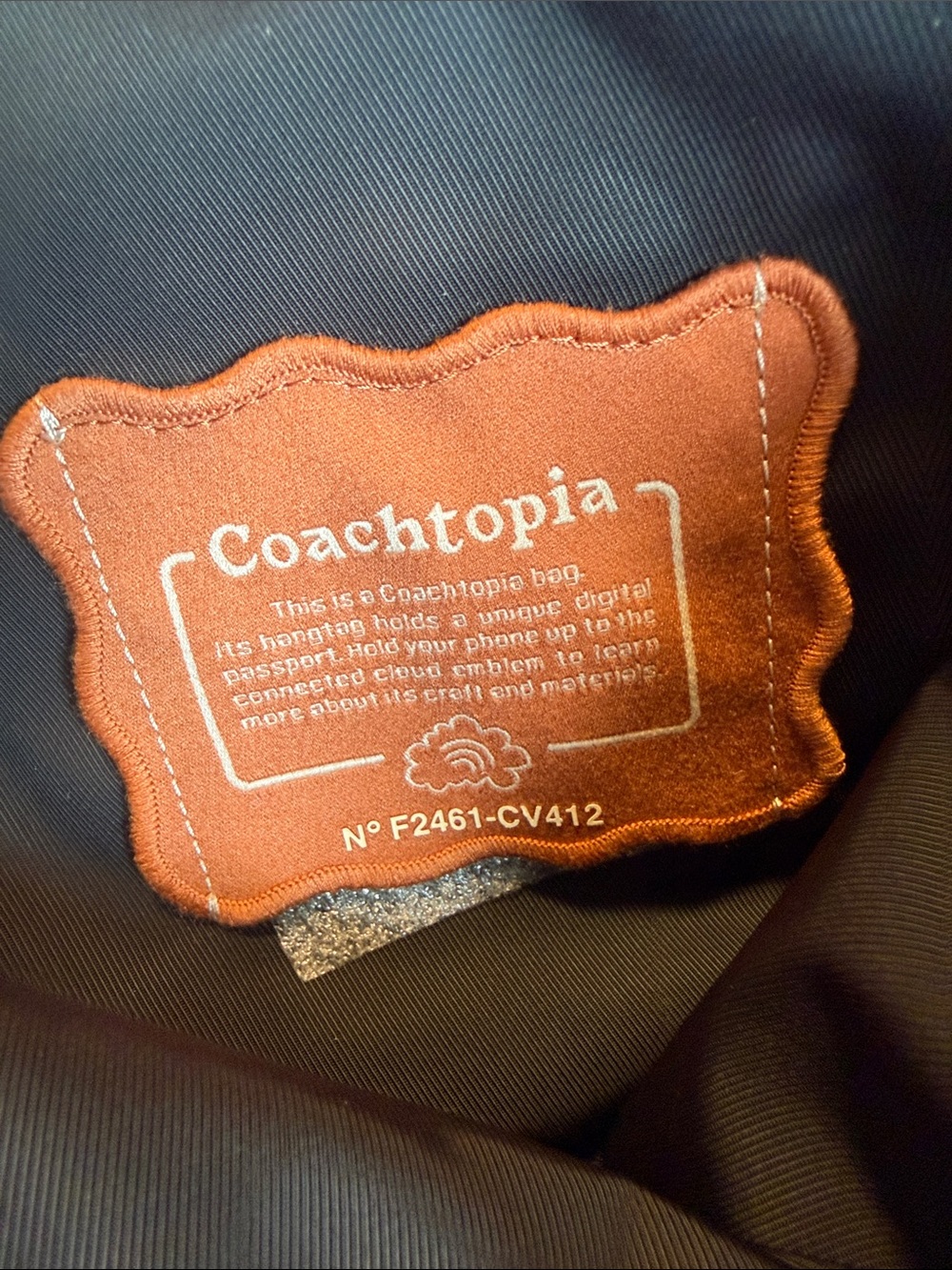 Coachtopia Black Quilted Crossbody Messenger Bag with Patch Detail - Picture 4 of 8